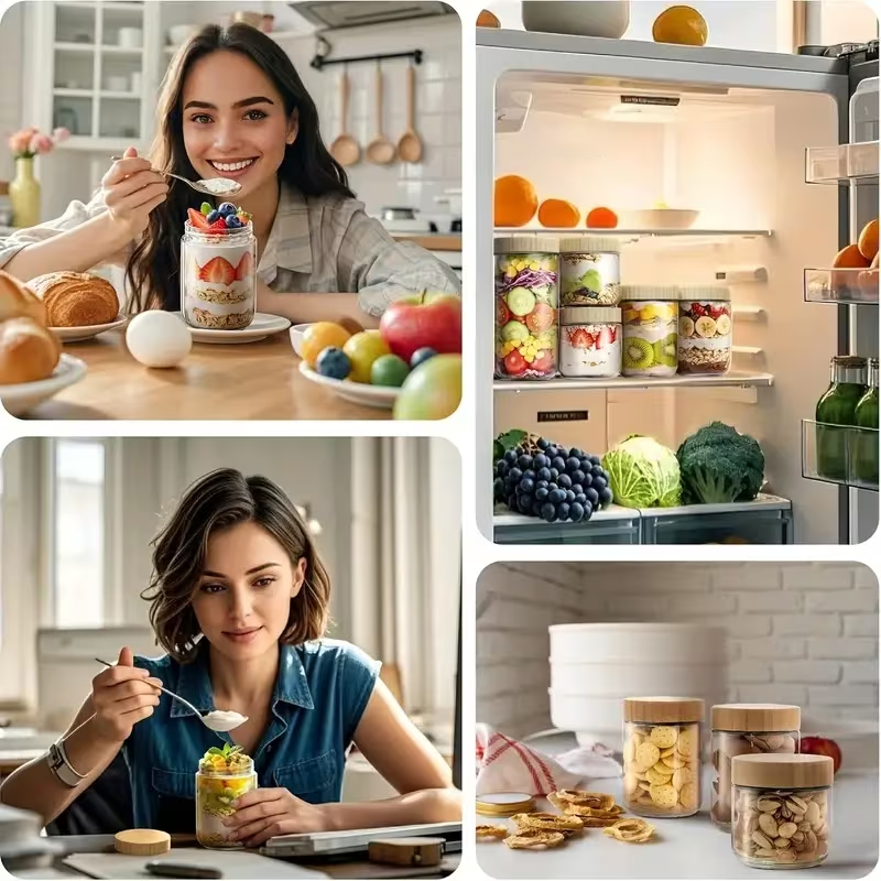4er-Pack Overnight-Oats-Behält – Meal Prep Overnight Oats Bewertung und Preis