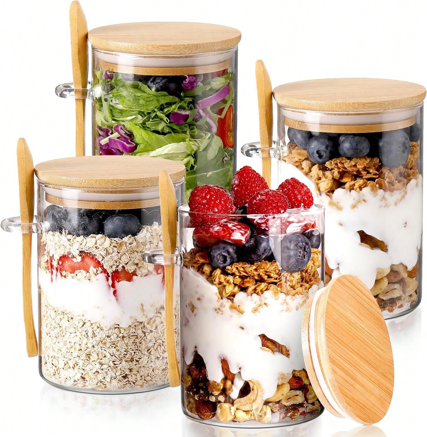 4er-Pack Overnight-Oats-Gläser – Meal Prep Overnight Oats Bewertung und Preis