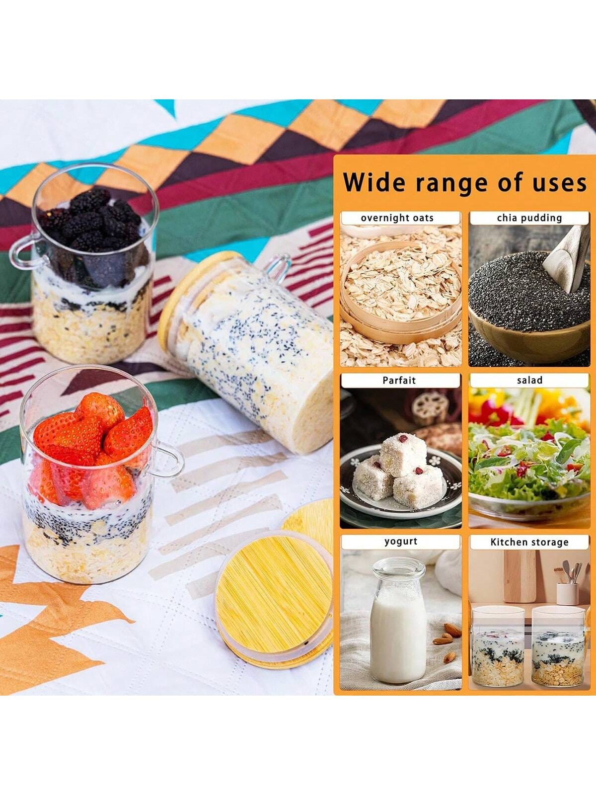 4er-Pack Overnight-Oats-Gläser – Meal Prep Overnight Oats Bewertung und Preis