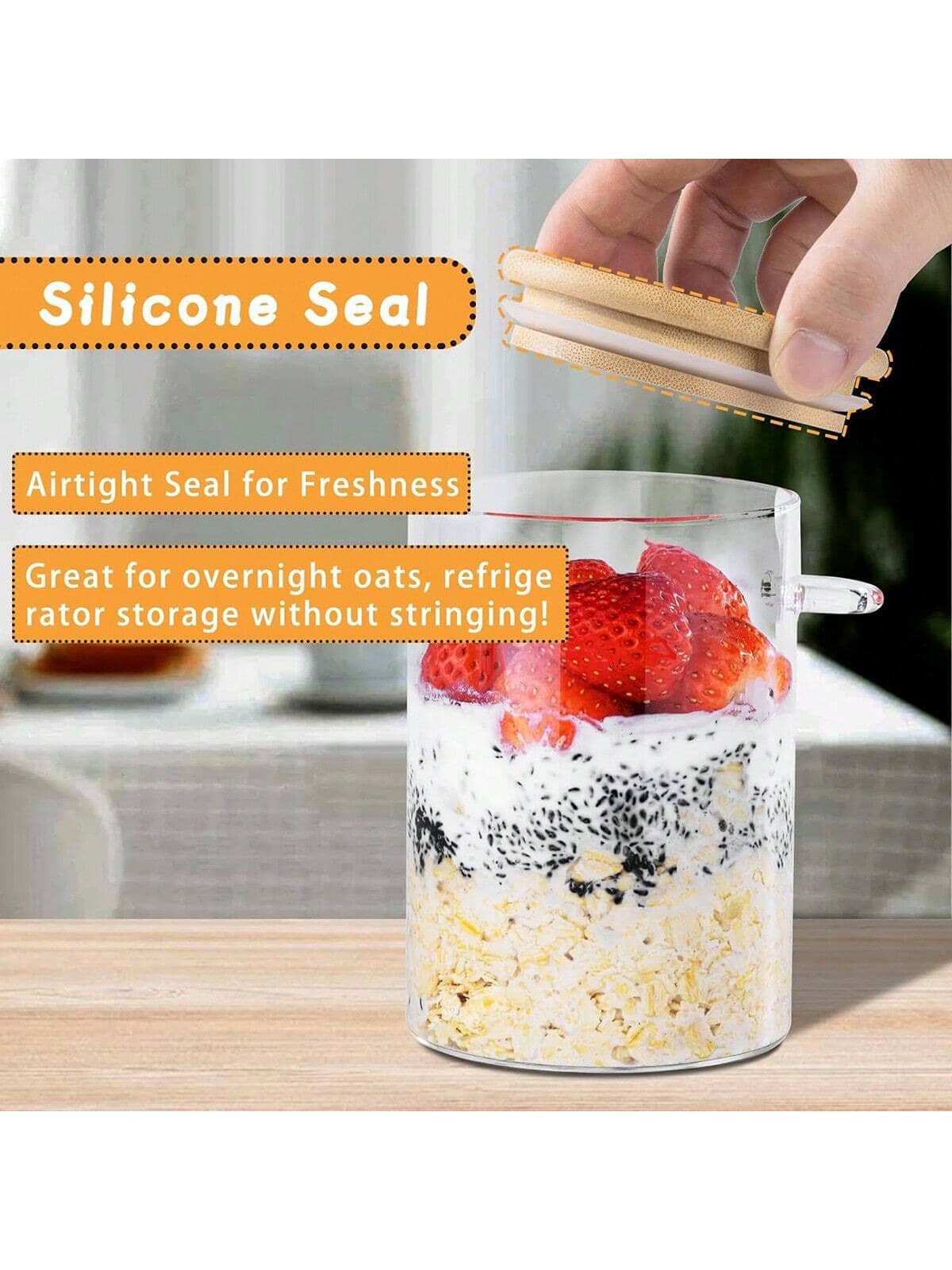 4er-Pack Overnight-Oats-Gläser – Meal Prep Overnight Oats Bewertung und Preis