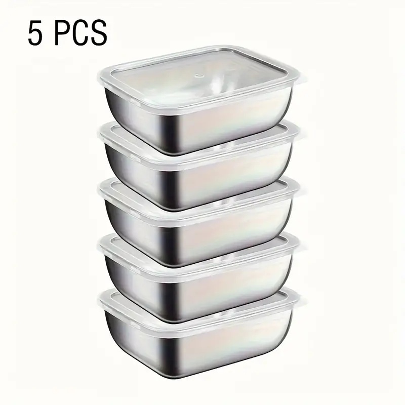 5-teiliges Edelstahl-Lebensmit – Meal Prep Dinners Bewertung und Preis