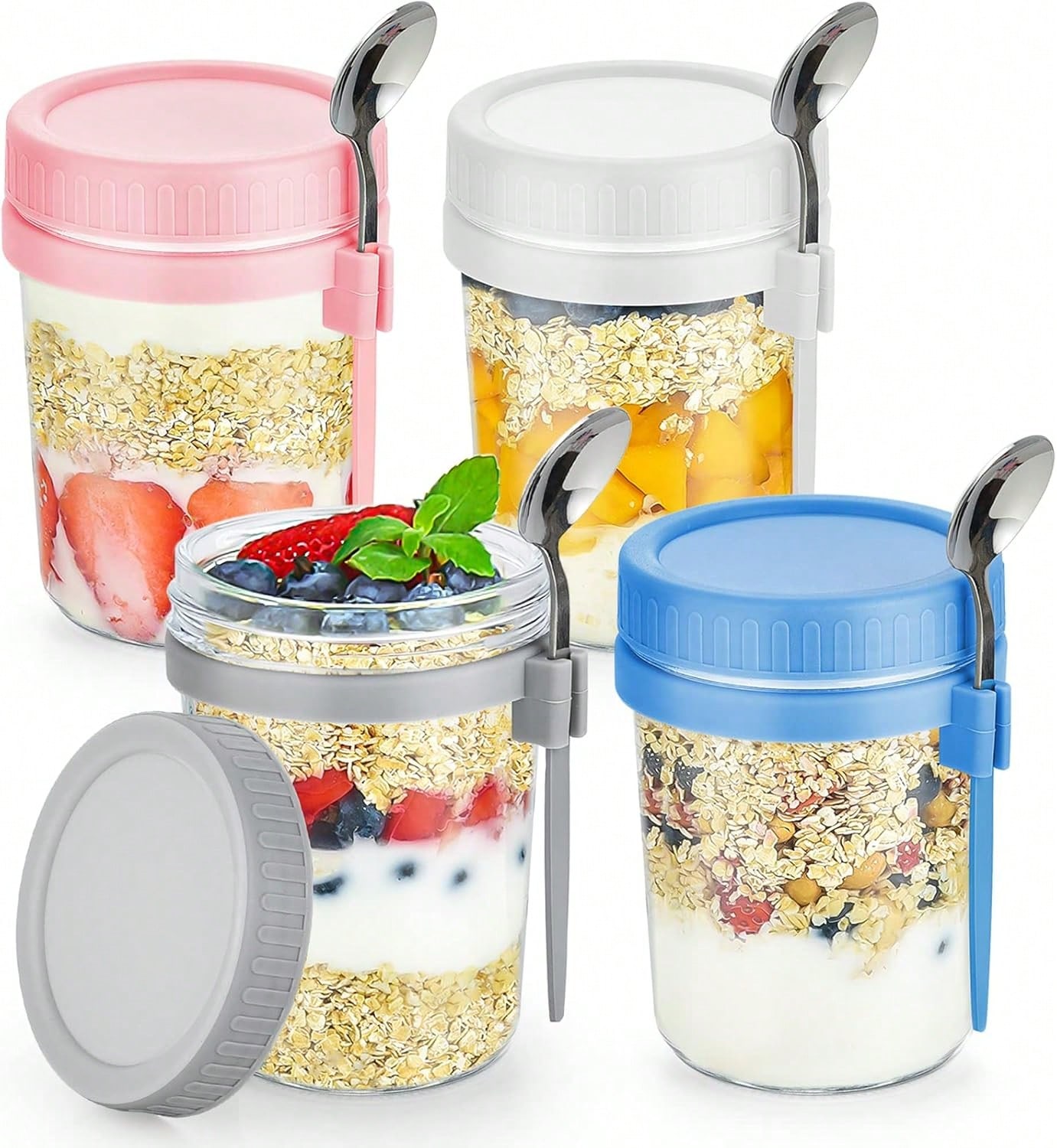 4er-Pack Overnight-Oats-Behält – Meal Prep Overnight Oats Bewertung und Preis