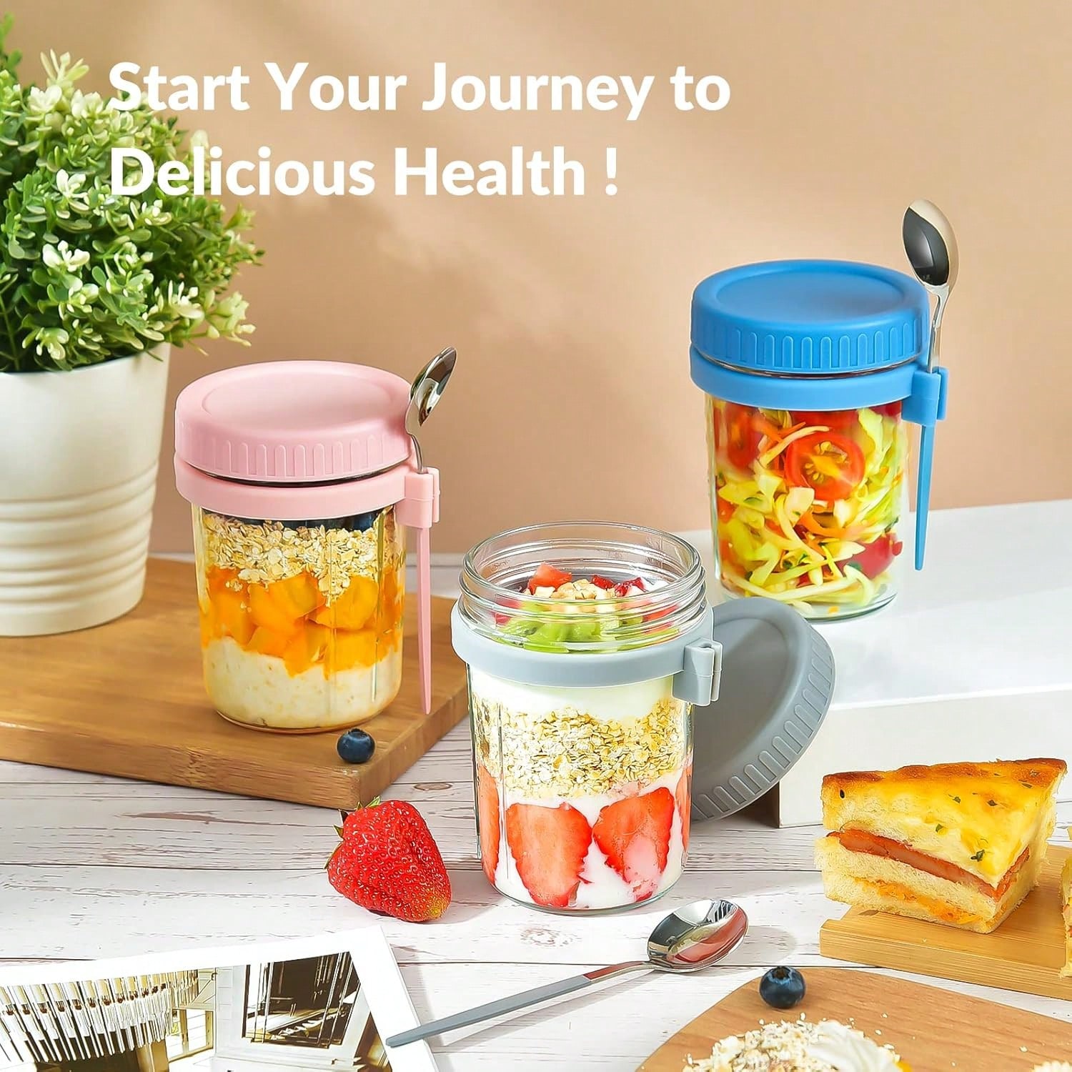 4er-Pack Overnight-Oats-Behält – Meal Prep Overnight Oats Bewertung und Preis