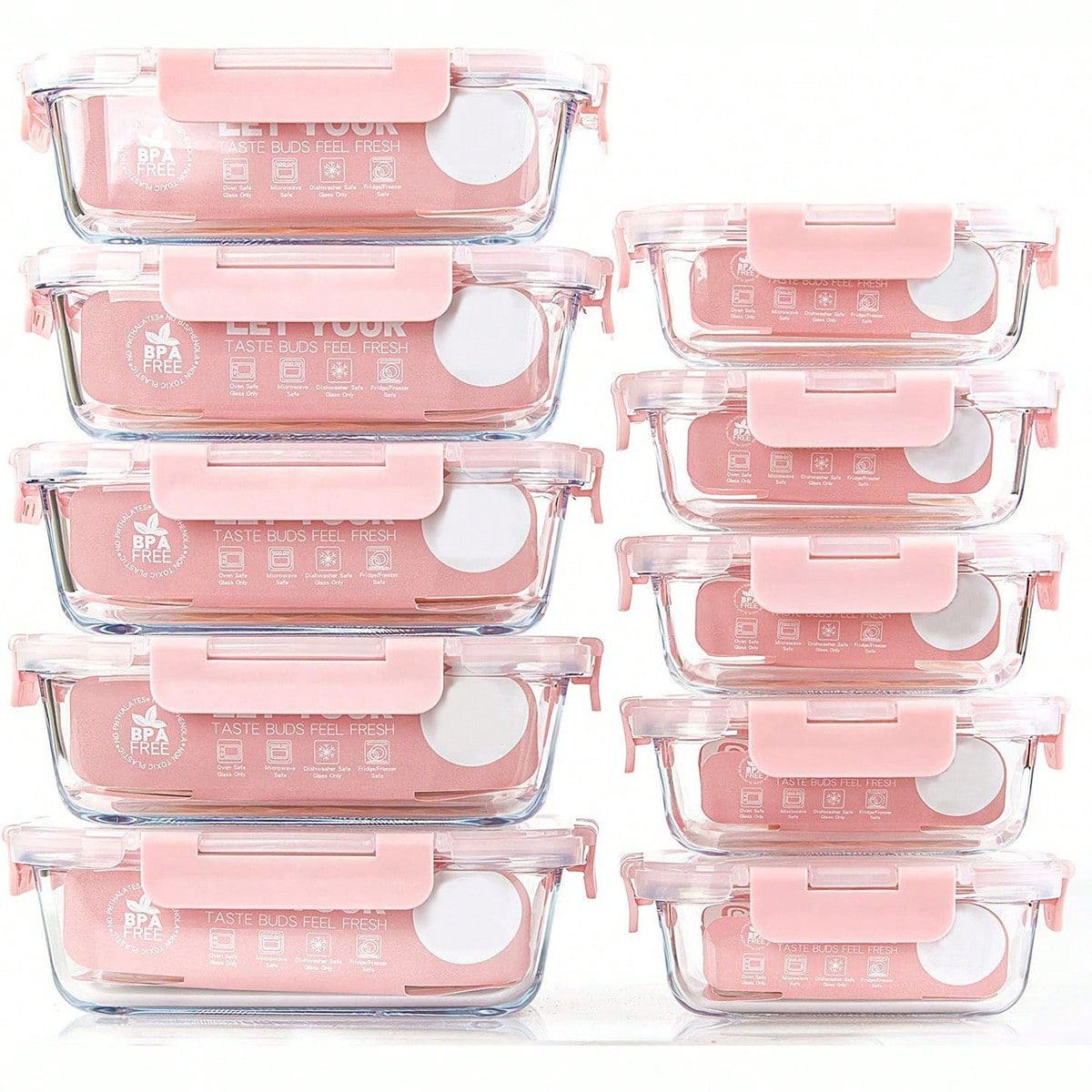 10er-Pack Glas-Mahlzeitbehälte – Meal Prep Dinners Bewertung und Preis