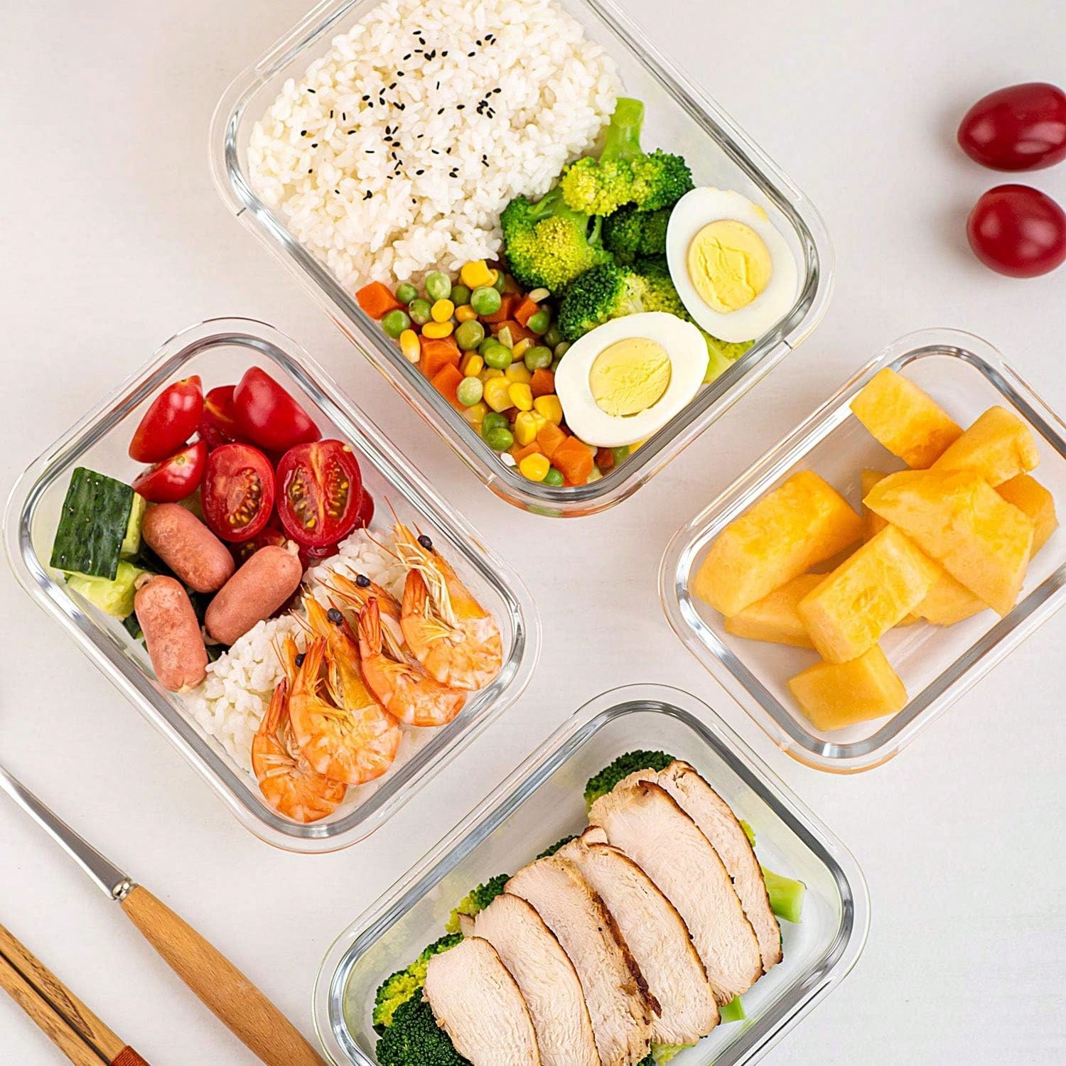 10er-Pack Glas-Mahlzeitbehälte – Meal Prep Dinners Bewertung und Preis