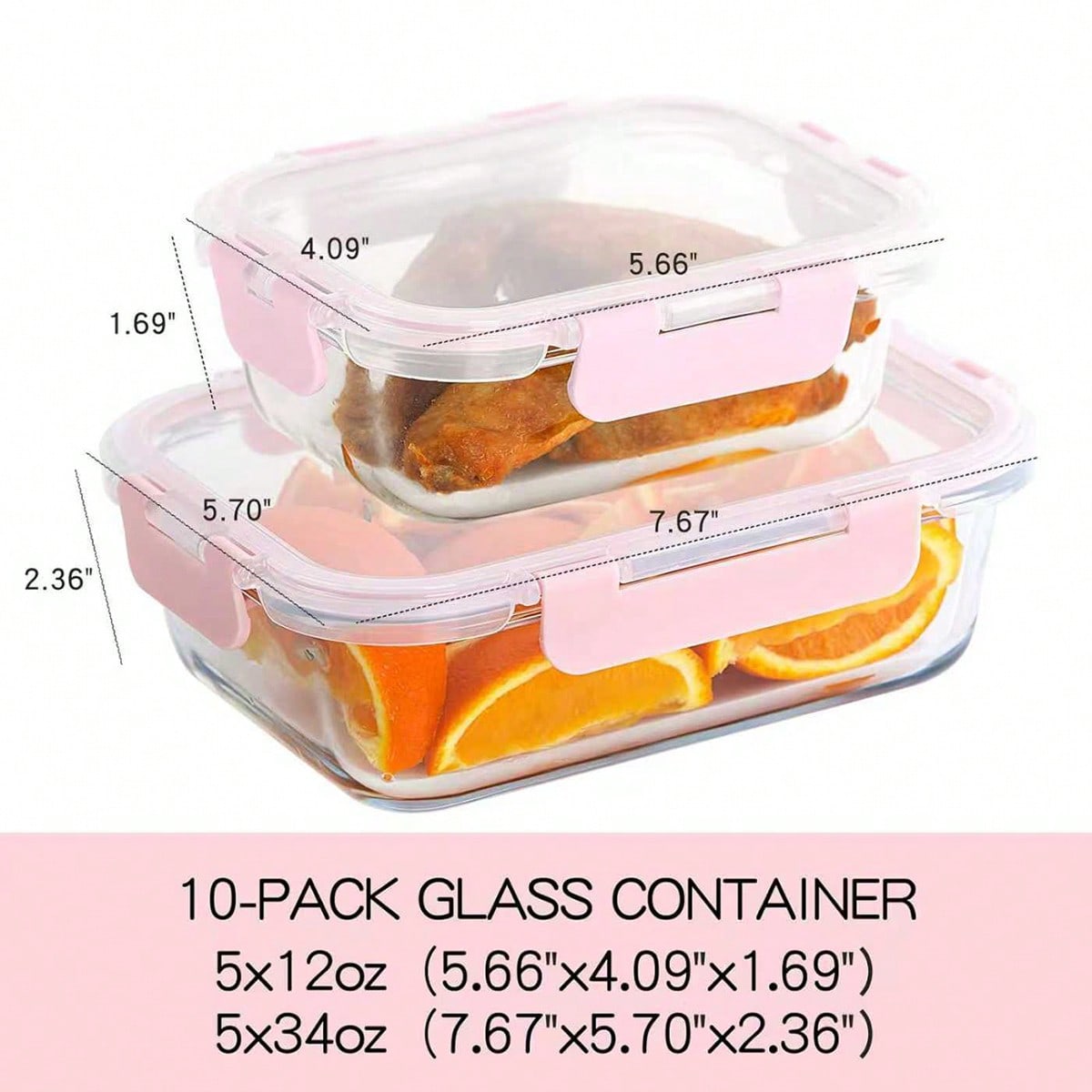 10er-Pack Glas-Mahlzeitbehälte – Meal Prep Dinners Bewertung und Preis
