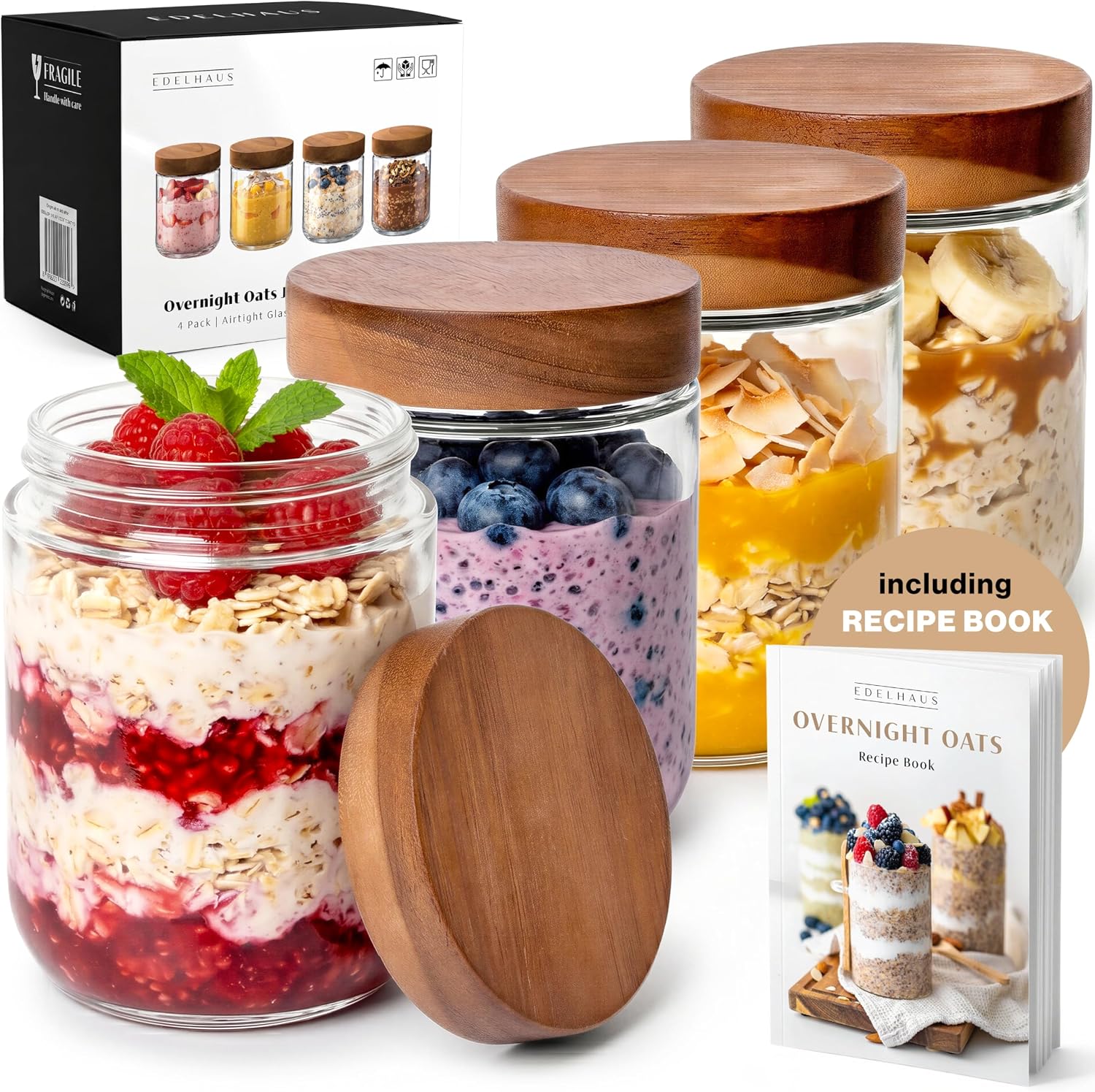 16oz Glasbehälter für Essenszu – Meal Prep Overnight Oats Bewertung und Preis