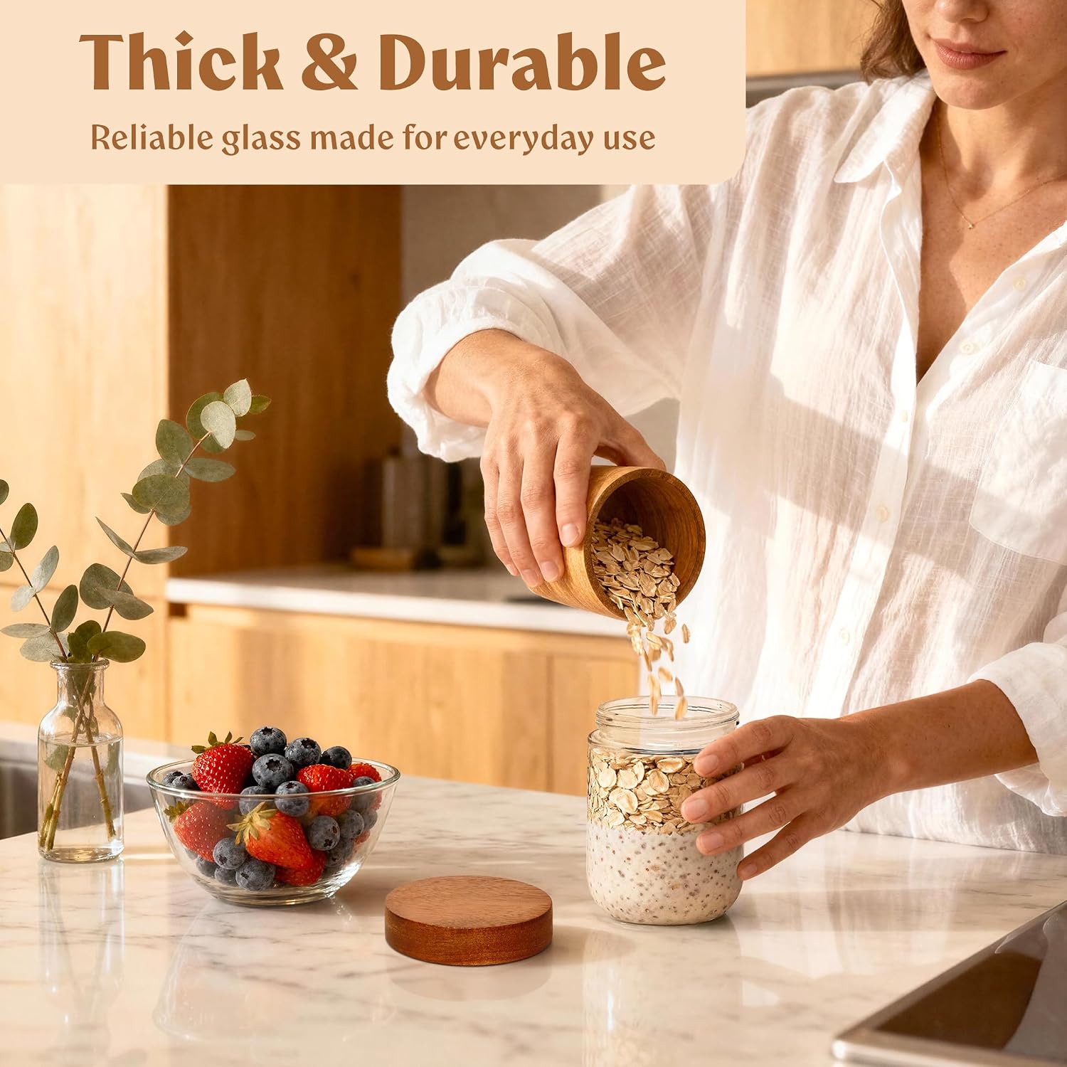 16oz Glasbehälter für Essenszu – Meal Prep Overnight Oats Bewertung und Preis