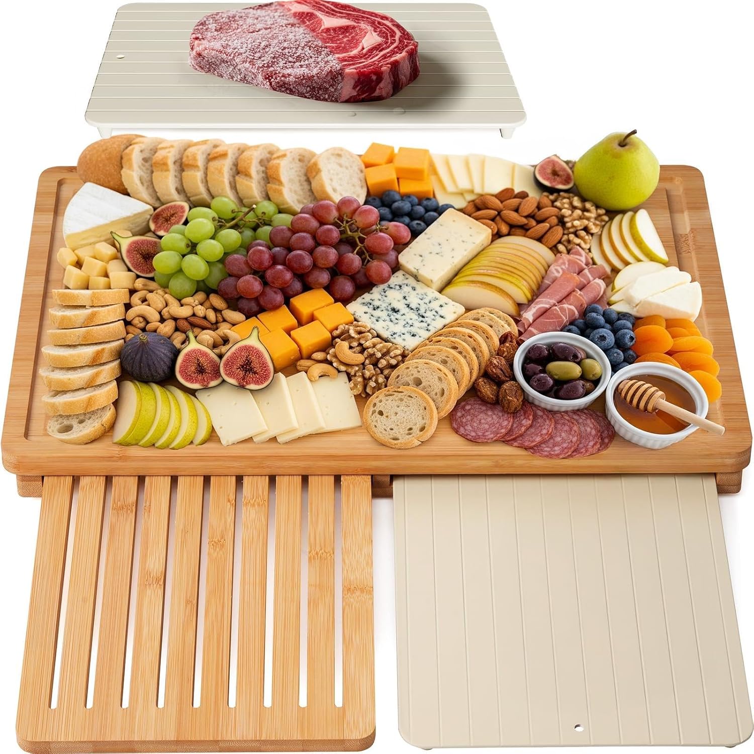 Bambus-Schneidebrett-Set mit A – Meal Prep Juice Bewertung und Preis